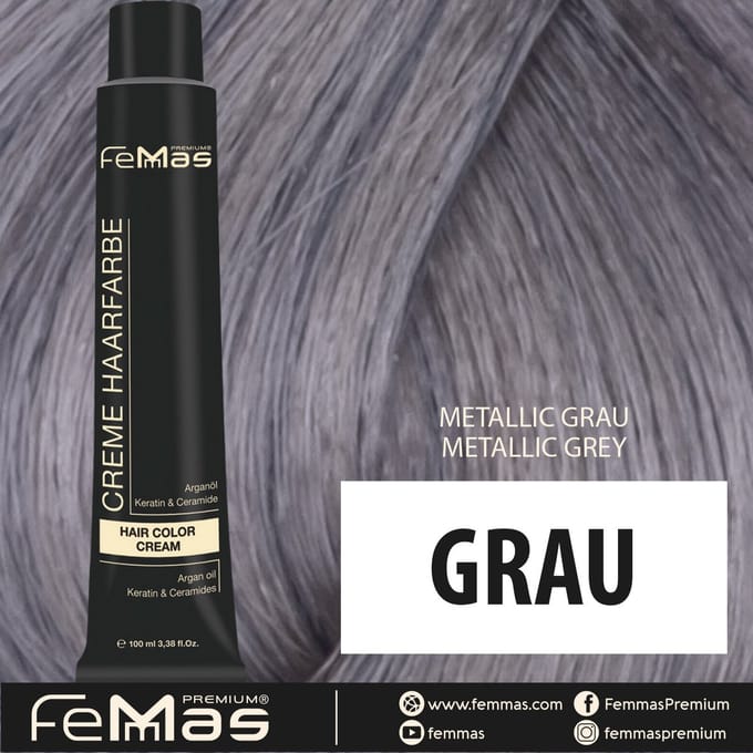 Femmas (Grijs) - Haarverf - Metallic - 100ml