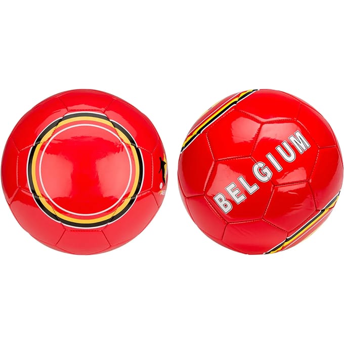 Avento Voetbal Glossy - Belgium - Rood/Geel- Maat 5 -⌀ ca. 22 cm
