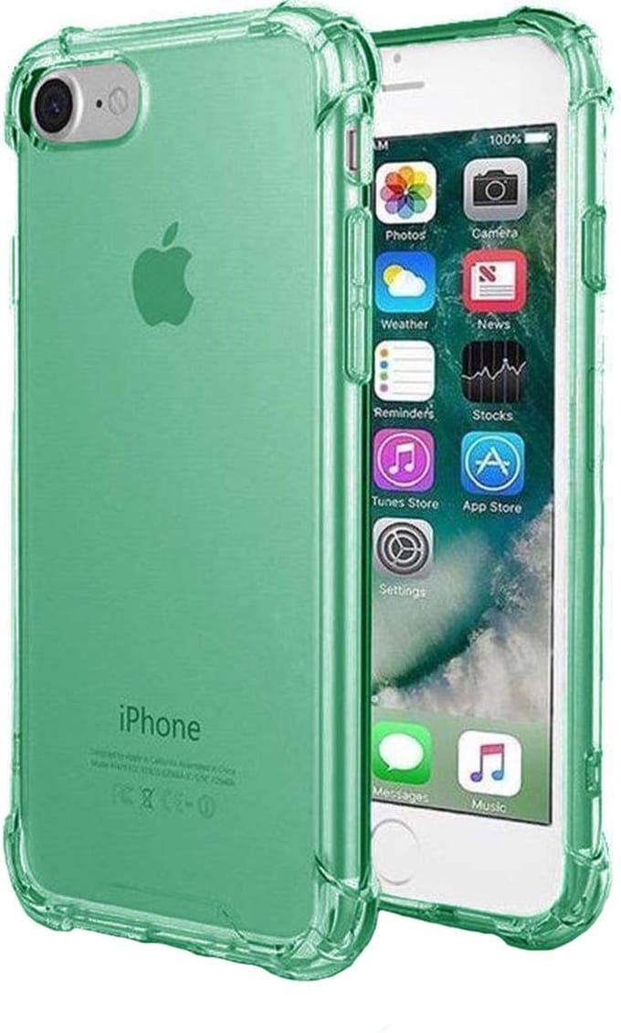 Smartphonica iPhone 6/6s Plus transparant siliconen hoesje - Groen geschikt voor iPhone 6/6s Plus
