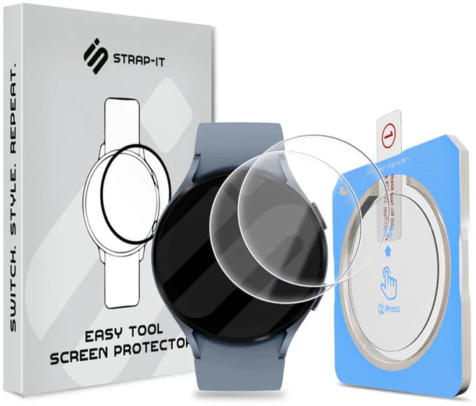 Strap-it 2-pack Screenprotector met One-Click Tool screen protector display bescherming geschikt voor Samsung Galaxy Watch 5 44mm