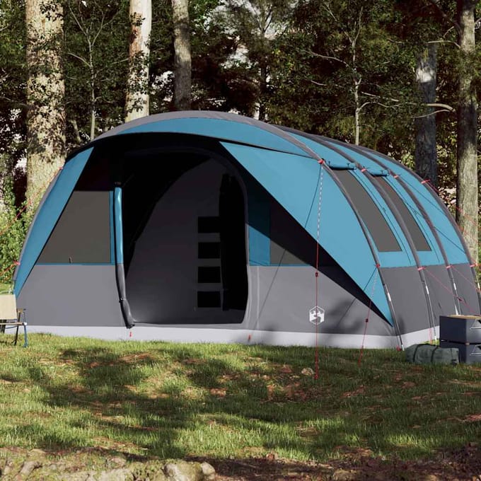 Vidaxl Tente Familiale, Tunnel, 7 Personnes, Bleu, Imperméable