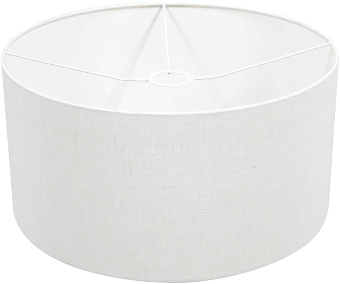 Wit grof Linnen Lampenkap K1068QS Ø 40cm met E27 fitting - Steinhauer - Modern - Kappen - Textiel