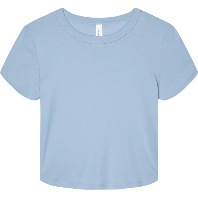 Bella+Canvas Women´s Micro Rib Baby Tee BL1010 - Solid Baby Blue Blend - M