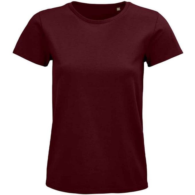 SOLS Dames/Dames Pioneer Organic T-shirt (Bourgondië)