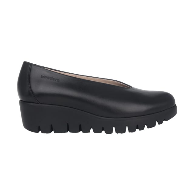 Wonders Fly - dames instapper - Zwart - maat 35 (EU) 2 (UK)