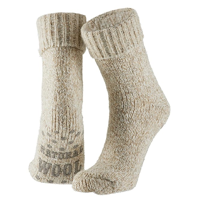 Apollo Huissokken Met Antislip Beige Dames Heren - Maat 43-46
