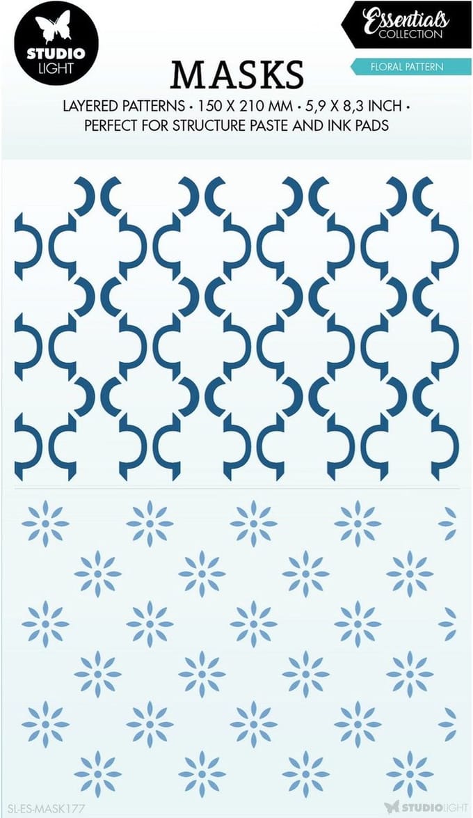 Mask stencil A5 Floral pattern - essentials nr. 177