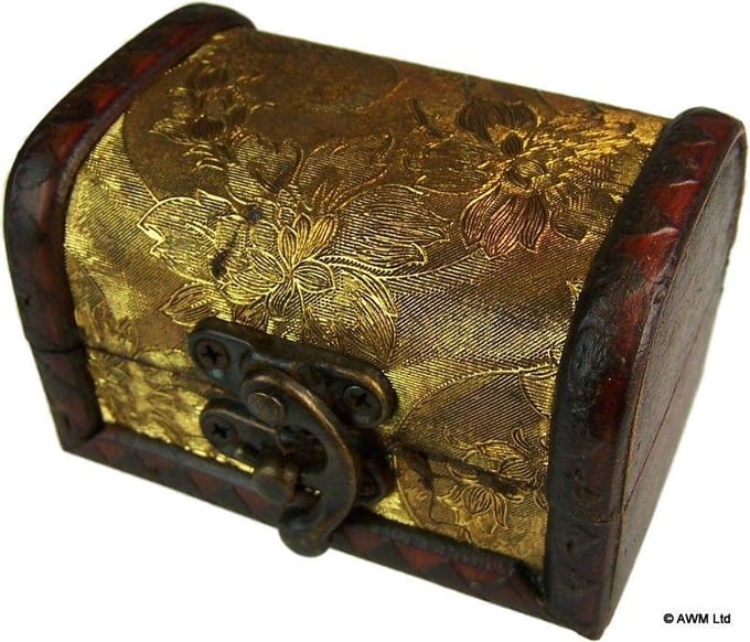 Houten Opbergdoos Medium – Goudkleurig