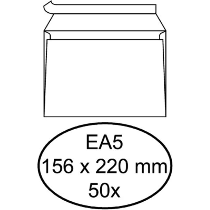 Envelop Hermes bank EA5 156x220mm zelfklevend wit pak à 50 stuks