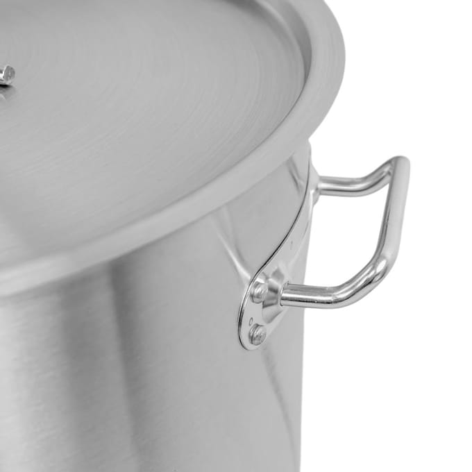 Mega-M STANDARD - Hoge Kookpan met Deksel - 71 L - RVS - Sandwichbodem