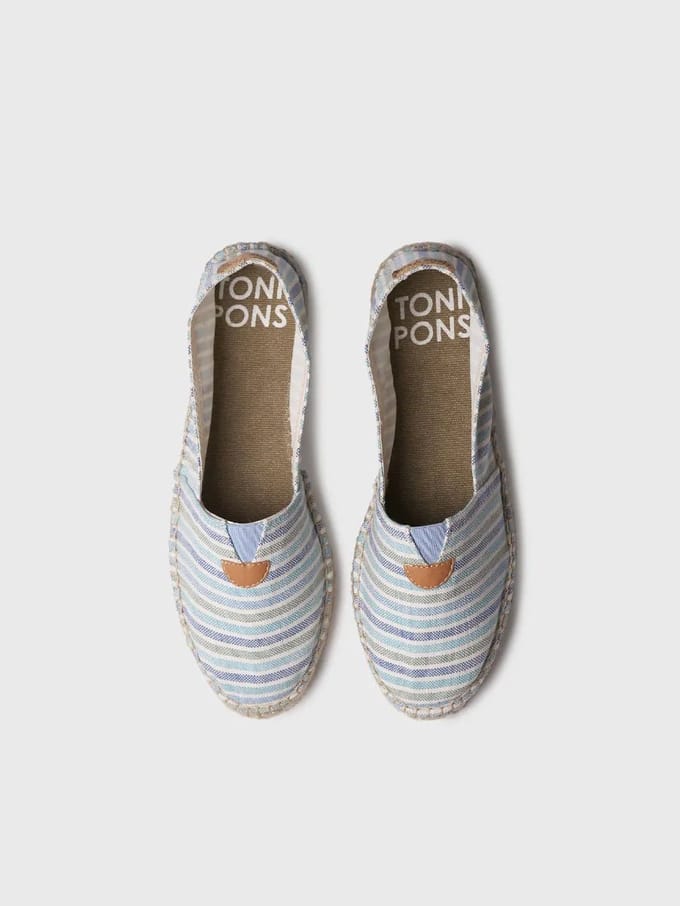 Unisex gestreepte platte espadrilles | BLANES-RN