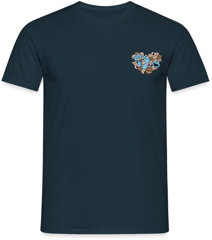 Sesamstraat Koekiemonster Hart T-Shirt Heren