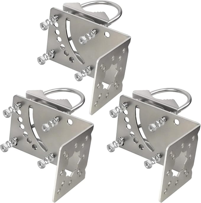 Antenne Mast Klem - 3 Stuks Pole Mount Beugel met Dubbele U-bouten voor Buiten