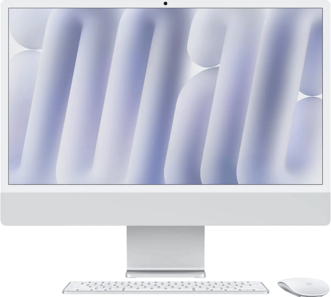 Apple iMac 24 inch M4 (8 core CPU/8 core GPU) 16GB/256GB Zilver QWERTY