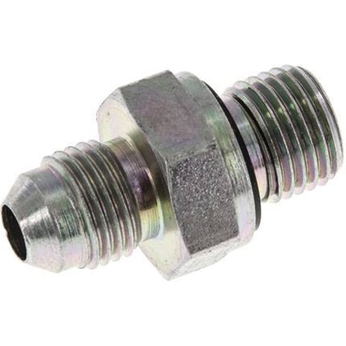 JIC  Dubbele Nippel G1/4'' X UNF 1/2''-20 Staal NBR 275bar [2 Stuks]