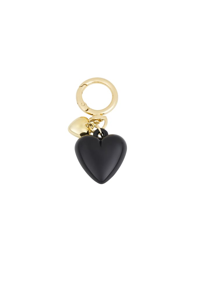 Midnight Heart Charm - Zwart / Acryl