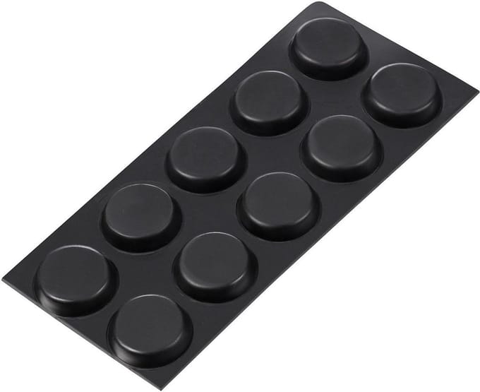 Elastische Zelfklevende Buffers Rond 13 mm - Zwart - 20 Stuks