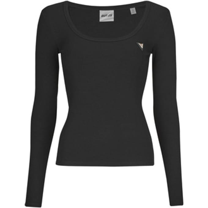 Shirt met lange mouwen in riblook model 'COLETTE'