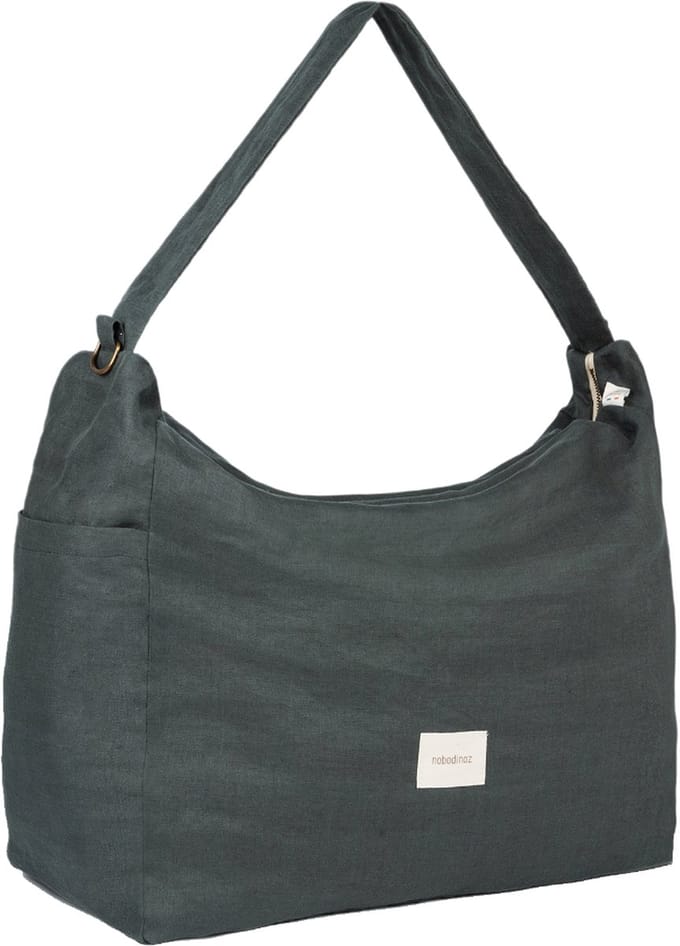 Nobodinoz Lin français stroller bag 50x40x18cm - Green blue