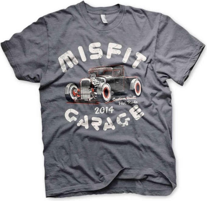 Misfit Garage Heren Tshirt -2XL- Power Pick Grijs