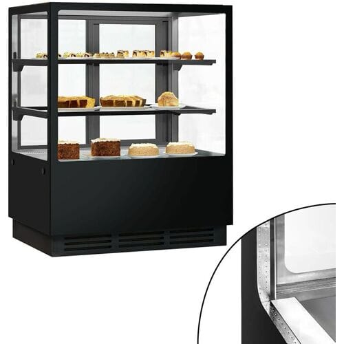 GGM Gastro Kühl- & Kuchenvitrine - 1000mm - Doppelverglasung - mit 2 Ablagen