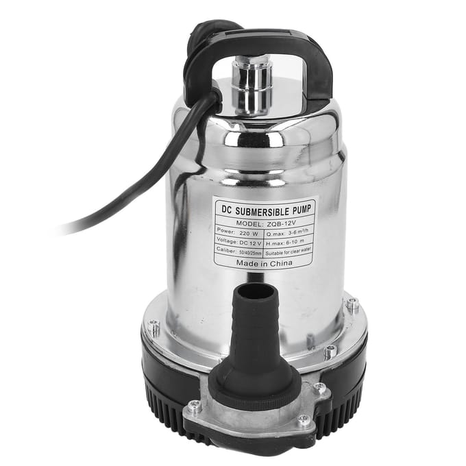 DC Dompelpomp 220W Hoge Opvoerhoogte Grote Waterstroom Dompelwaterpomp met 1in 1.5in 2in Uitlaat