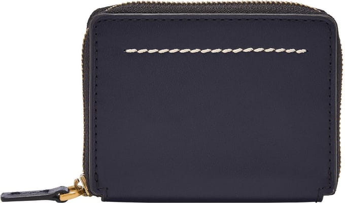 FOSSIL Leren Kaarthoes Westover Card Case Insignia Blue Donkerblauw