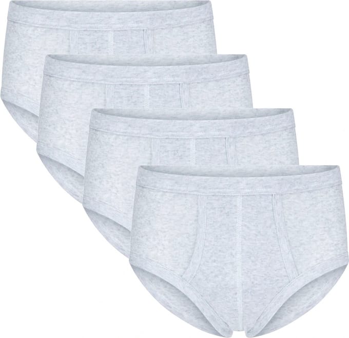 Beeren heren slip - 4-pack - maat M - grijs mêlee
