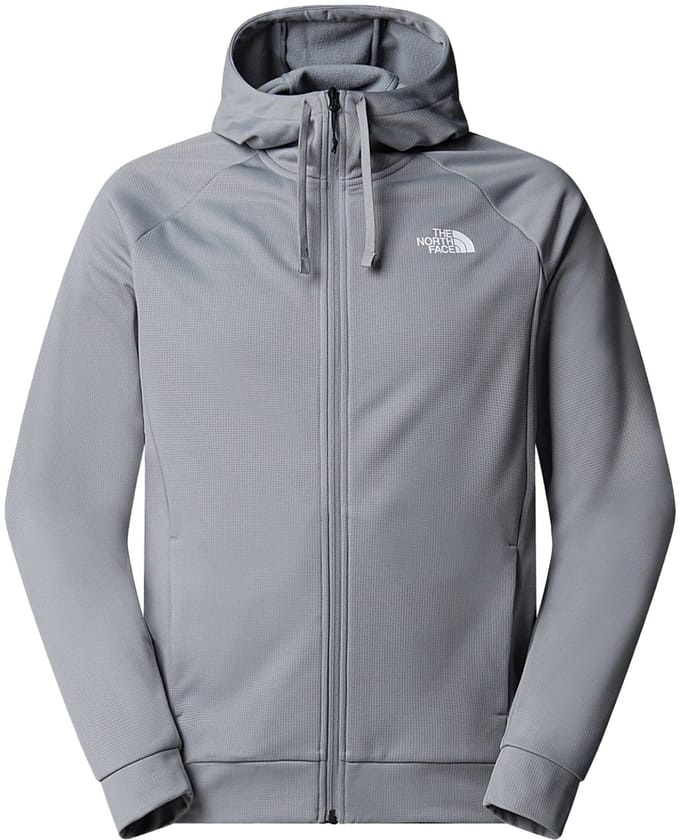 The north face reaxion 2.0 hooded full zip jack in de kleur grijs.