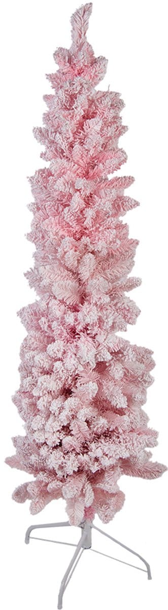 Clayre & Eef Kunstboom Kerstboom 30x30x120 cm Roze Kunststof