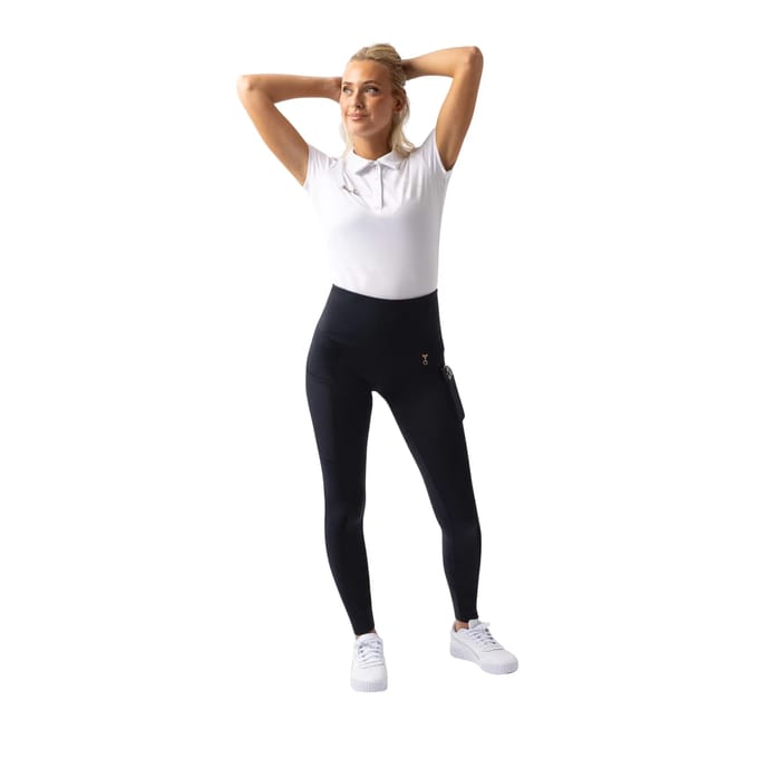 Horze Mathilde Functionele Tights met siliconen zitvlak, dames, Dark Navy, 40