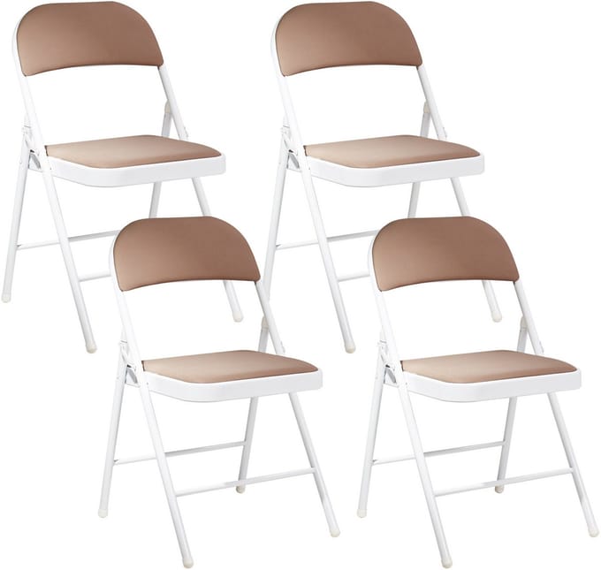 SPARKS - Klapstoel set - Wit/Beige - Metaal