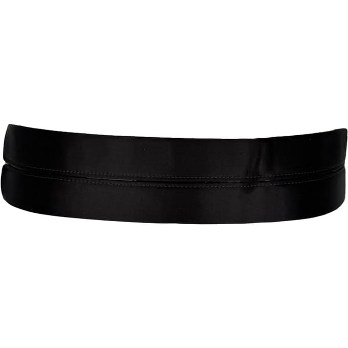 Lanvin Brede Tailleband in Zwarte Satijn