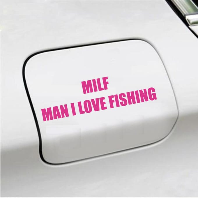 Bumpersticker - Milf - 4,1 X 14,8 - Roze