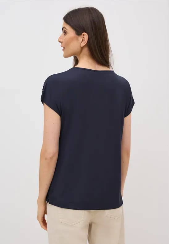 Shirt met structuurmix