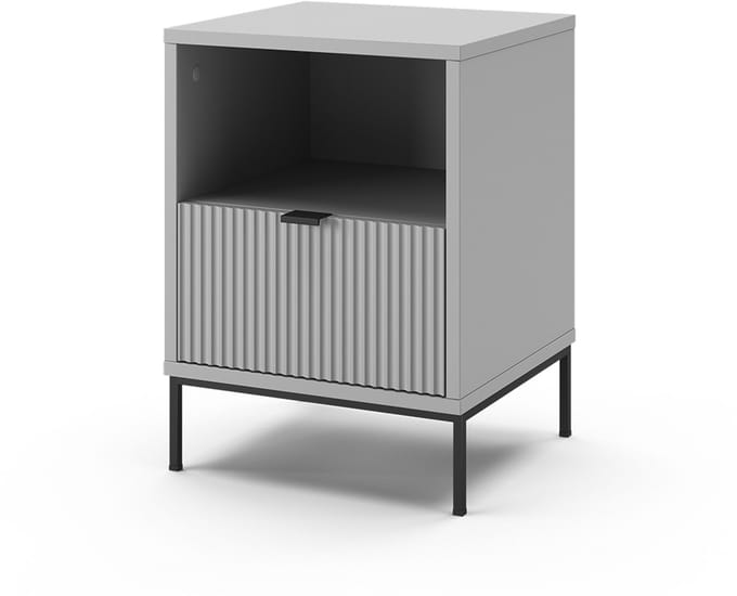 Vicco Eliza Nachtkastje – 40 x 55 cm met 1 lade Grijs
