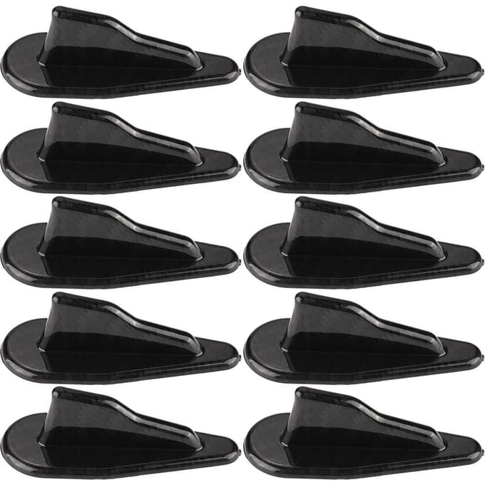 10 stuks Universele Zwarte Stijl Auto Dak Haaienvin Spoiler Vleugel Kit Vortex Generator zwart