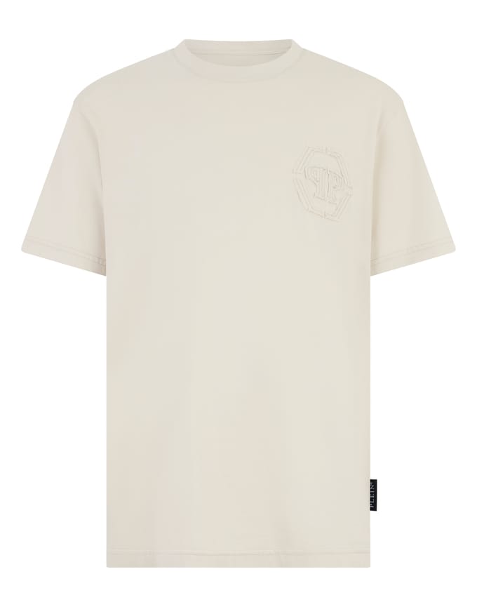 Round Neck T-Shirt Raw Edge Monogram Monogram