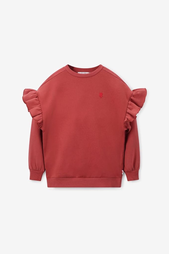 Sissy-Boy - Rode oversized sweater met ruffles