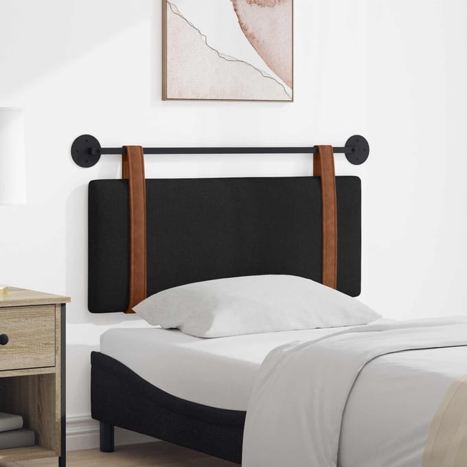 vidaXL - Hangend - hoofdbord - Zwart - Antiek - PU