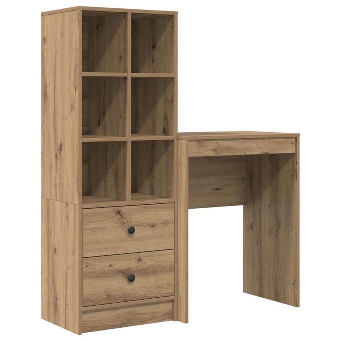 vidaXL - Bureau - Artisan - Eiken - 105,5 - x - 34 - x - 127 - cm - 2 - st