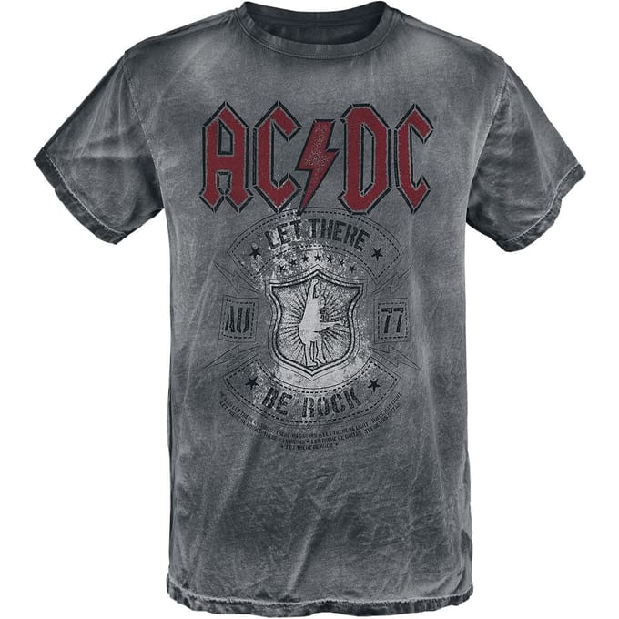 AC/DC T-shirt - Let There Be Rock - S tot 4XL - voor Mannen - grijs
