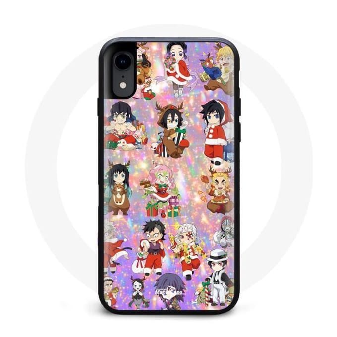 Coque pour Iphone XS Max Demon slayer merry christmas affiche le cadeau de noël