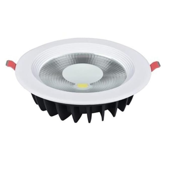 LED Downlight - Inbouw Rond 15W - Helder/Koud Wit 6400K - Mat Wit Aluminium - Ø170mm