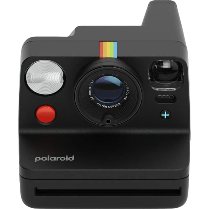 Now+ Gen3 Camera Black Polaroidcamera Zwart Bluetooth, Met ingebouwde flitser