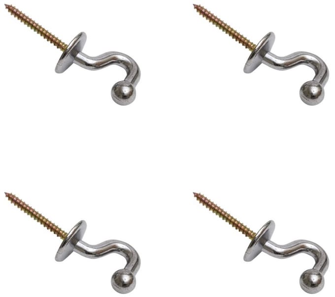 Intensions embrasse kogelhaak chroom 4 stuks