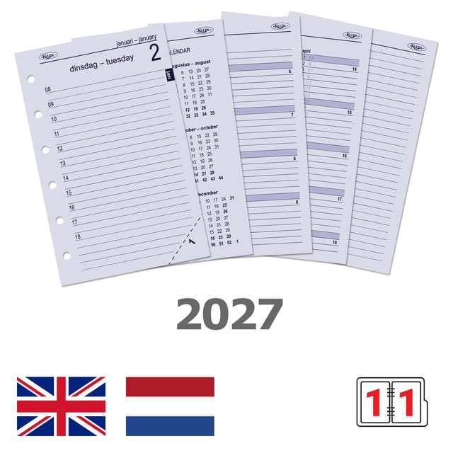 Agendavulling 2027 Kalpa Pocket 1dag/1pagina