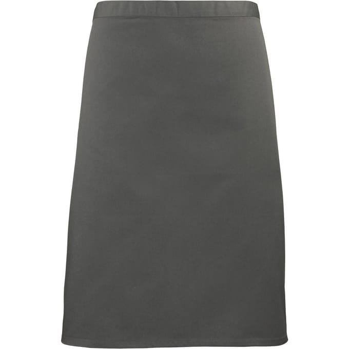 Premier Unisex Volwassenencollectie Halflang Taille Schort (Donkergrijs)