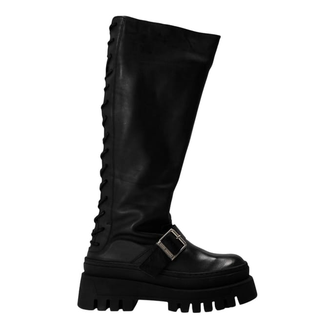 Steve Madden Dames Chez Leren Kniehoge Boots (Zwart)