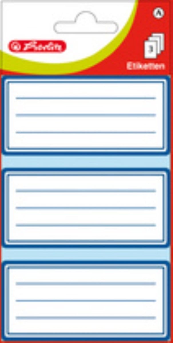 Boeketikethouders, wit met blauwe rand, 68 x 37 mm